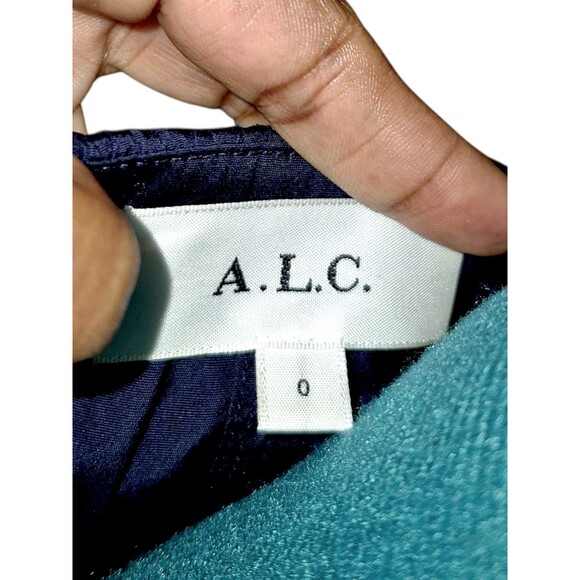 A.L.C. Odin Midi Dress Maritime Navy Blue Women’s Size 0* ALC Cotton Indie Chic - Picture 4 of 9